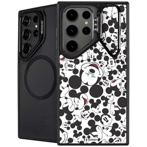 Disney Mickey Mouse Face Pattern Galaxy S25 Ultra Kickstand Case